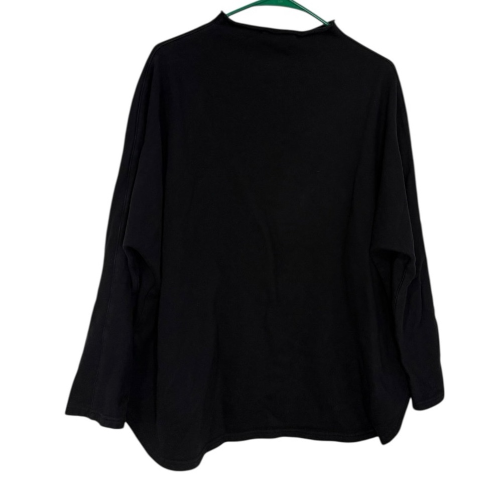 Pomander Place Bowie Oversized Mock Neck Sweatshirt Black Size S - Picture 6 of 7